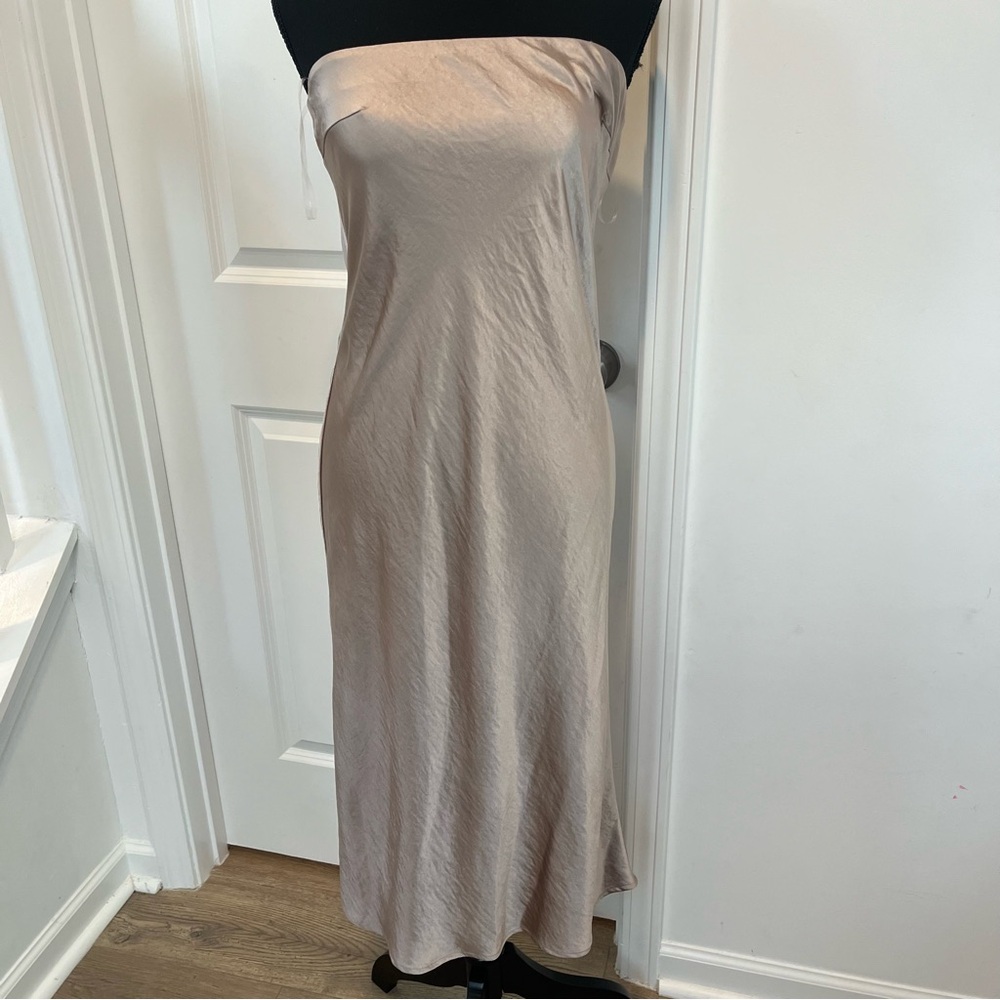 NWT Du Paradis Strapless Satin Slip Dress Modi Sz XS